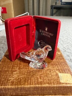 Waterford Crystal Clear Glass Bird Ornament